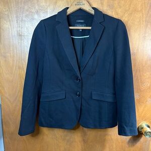 Talbots Black Aberdeen Knit Blazer Office Work Career Sleek Capsule Minimalist 2